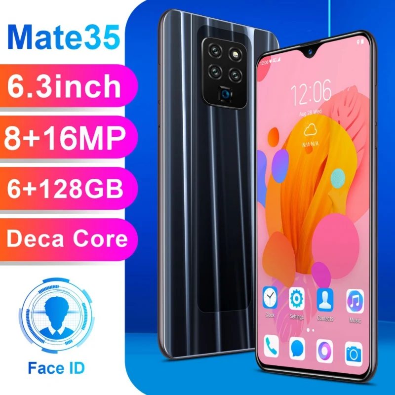 Mate35 смартфон с 6 3 дюймовым дисплеем ОЗУ ГБ ПЗУ 128 4G|Экраны для мобильных телефонов|