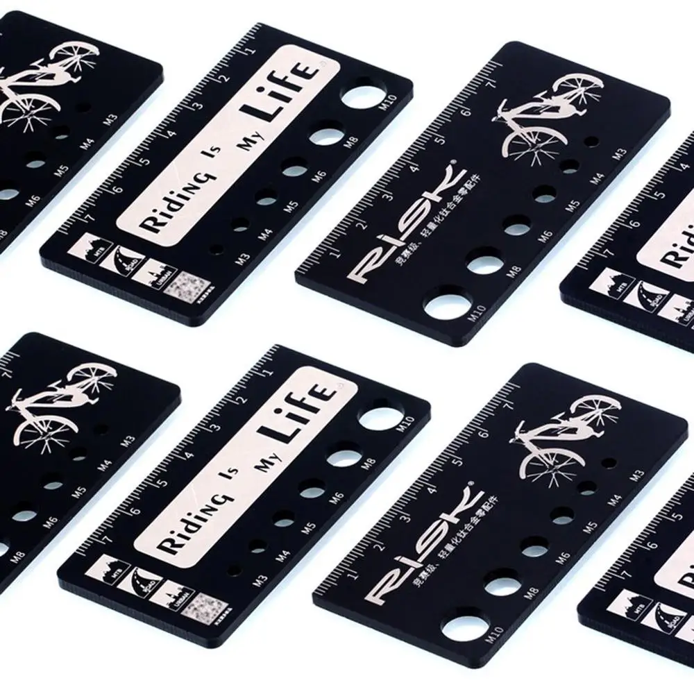 Risk Acrylic Portable Screw Measuring Caliper Bicycle M3/M4/M5/M6/M8/M10 75mm Accessories Metric System Bike Bolt Tool | Спорт и