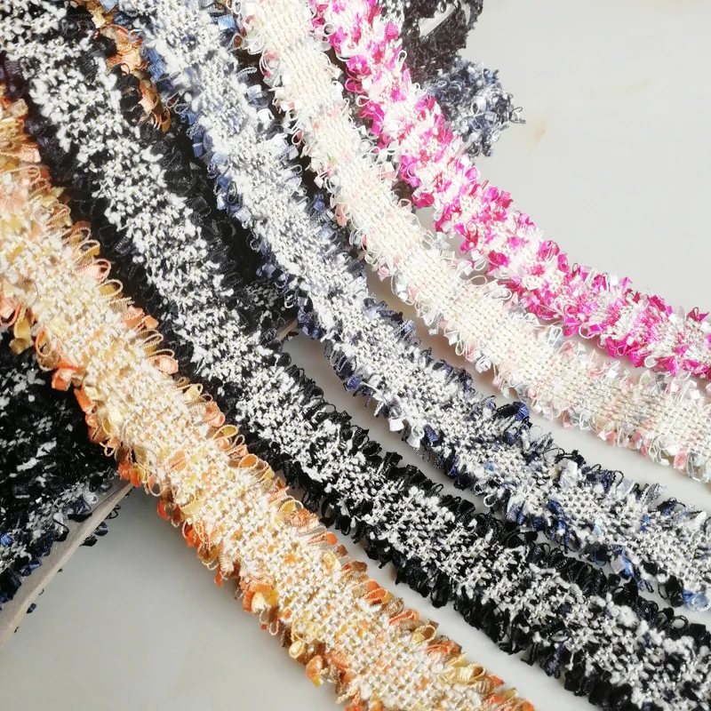 45yards tweed webbing 3cm wide Rose Blue Grey Navy for hairpins with sequins in vintage style accessory | Дом и сад