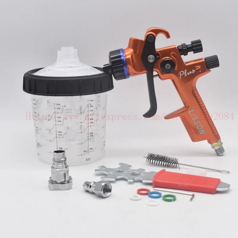 

HVLP Spray Gun with 1.3mm Nozzle and 600cc Paint mixing cup Suitable for water-based spraying Varnish sprayer car paint spraying