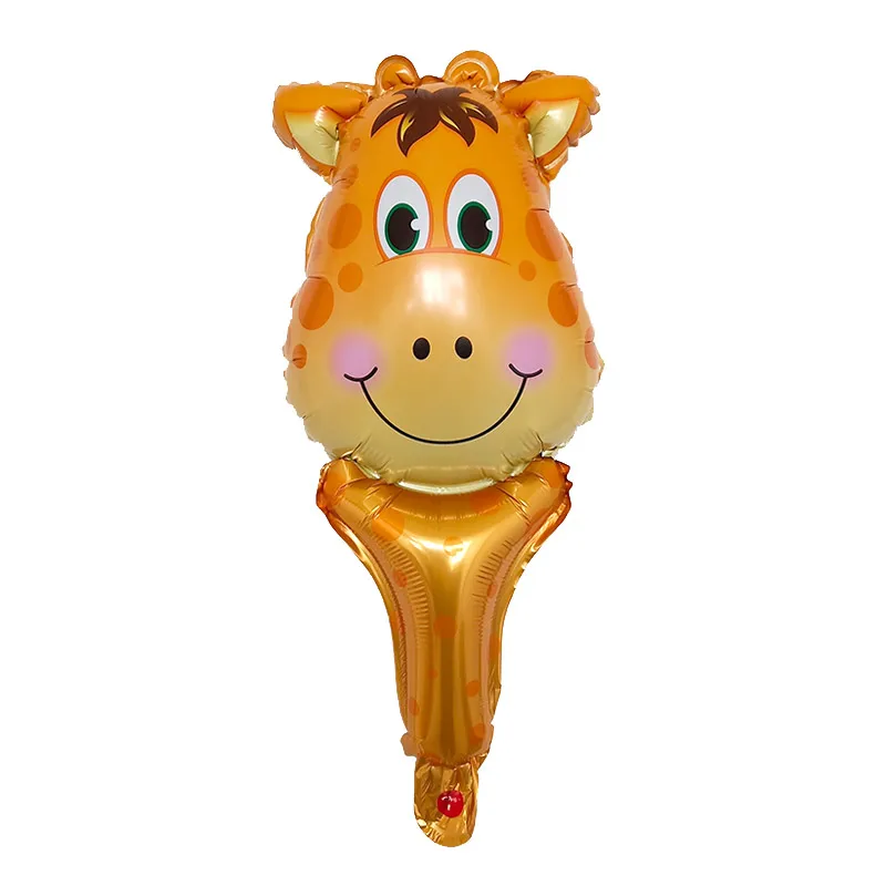6 шт./лот ручной Джунгли животных фольги шары голова тигра льва гелиевые