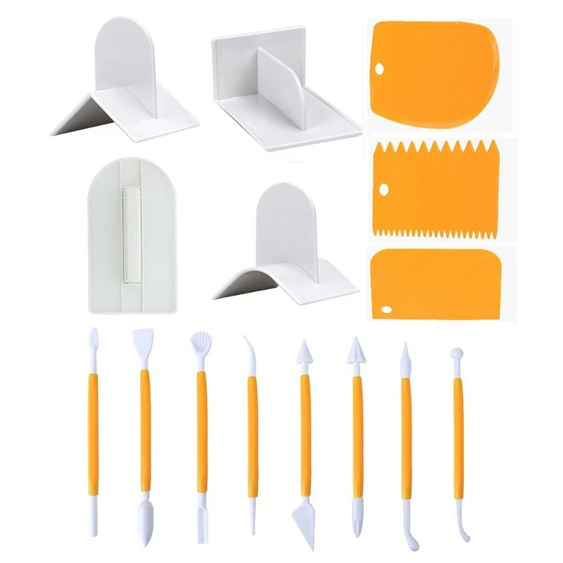 

15 Pcs/Set Food Grade Plastic Smoothing Decorating Pen Spatulas Set Fondant Cake Modelling Tools Cake Decorating Tools
