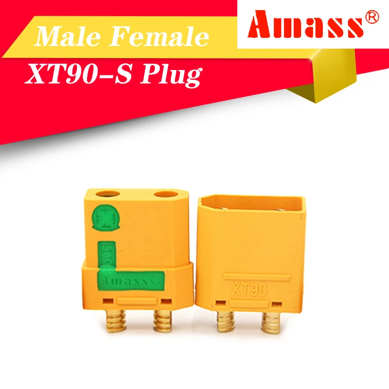 

Amass 2 шт. XT90-S анти искры Разъемы штекер XT90S крышка оболочка блестящий для RC Lipo батареи части DIY