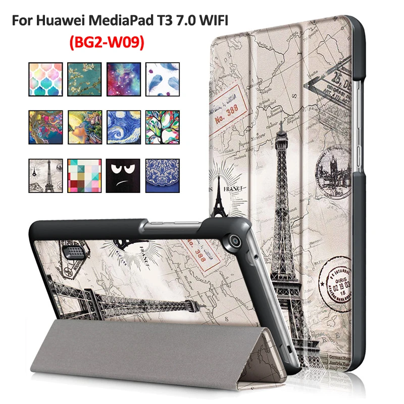Чехол Fundas для Huawei MediaPad T3 7 Wifi BG2 W09 планшет кожаный складной чехол с подставкой