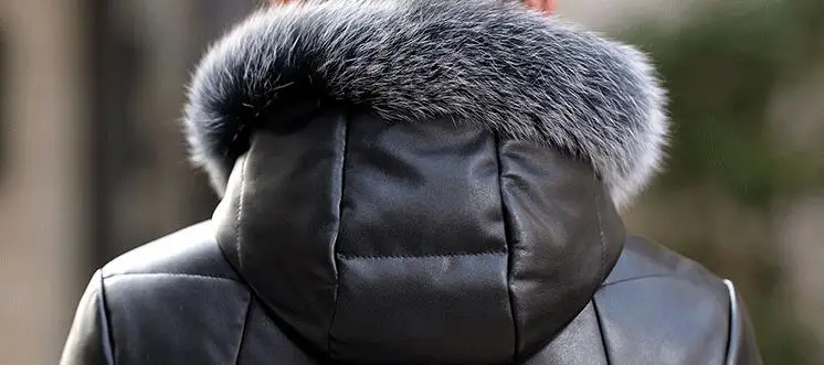 Мужская зимняя куртка на 95% белом утином пуху мужское пуховое пальто из