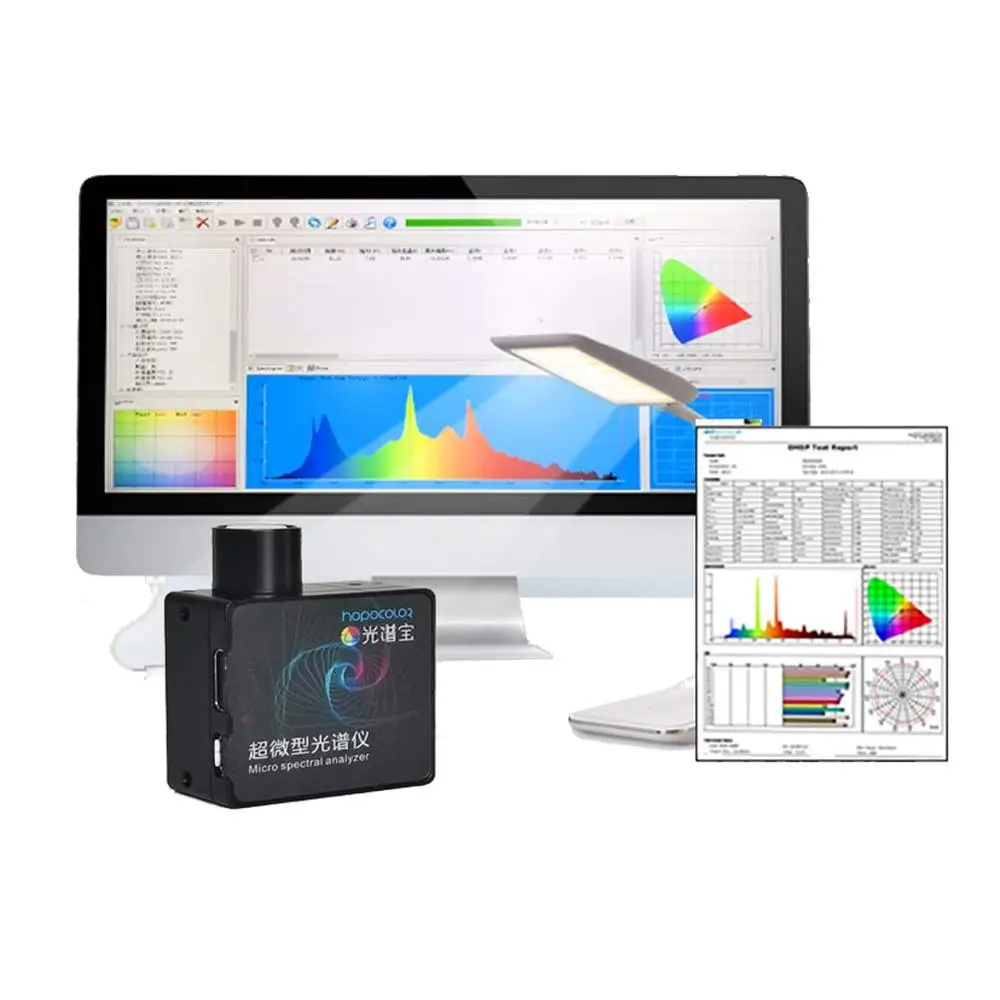 Портативный мини спектрометр Hopoocolor HPCS300P PPFD тестер светодисветильник с