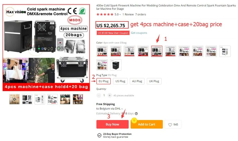 400 Вт холодная Искра фейерверк Машина Dmx и дистанционное управление фейерверк фонтанная машина для свадьбы