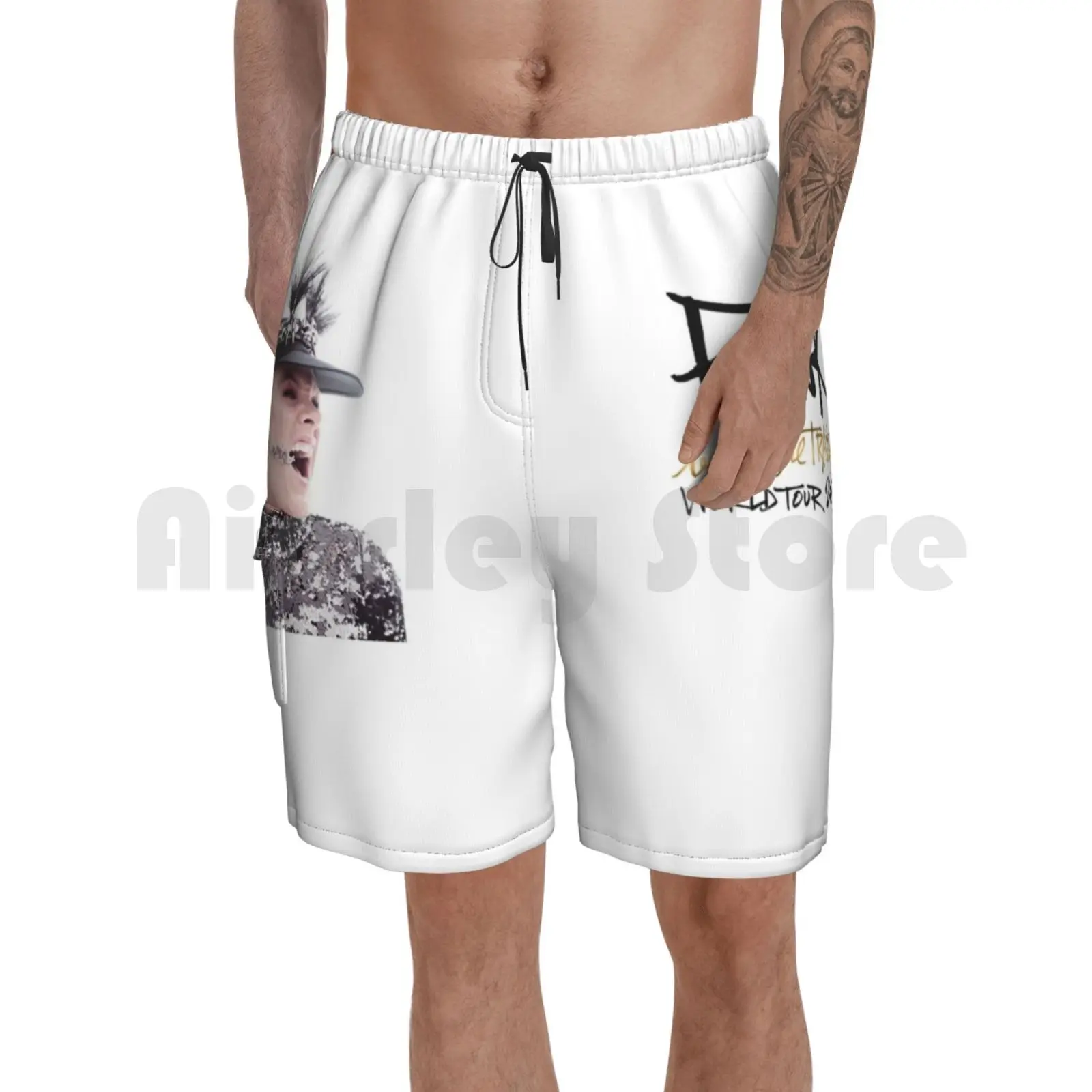 

Beautiful Trauma Pink World Tour 2019 Beach Shorts Men Beach Pants Swimwear Beautiful Trauma Pink World Tour 2019