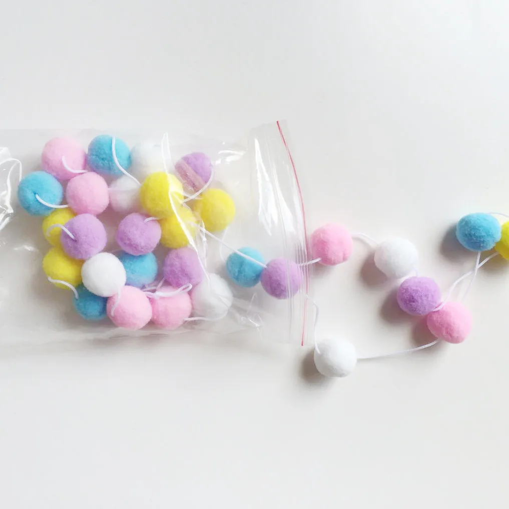Pompom de feltro lã bolinhas cor nórdica meninos meninas crianças parede do quarto mobiliário doméstico bonito decorações sala estar