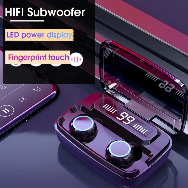 M11 наушники вкладыши TWS Bluetooth V5.0 Наушники Hi Fi 8D стерео музыкальные Noice отмена