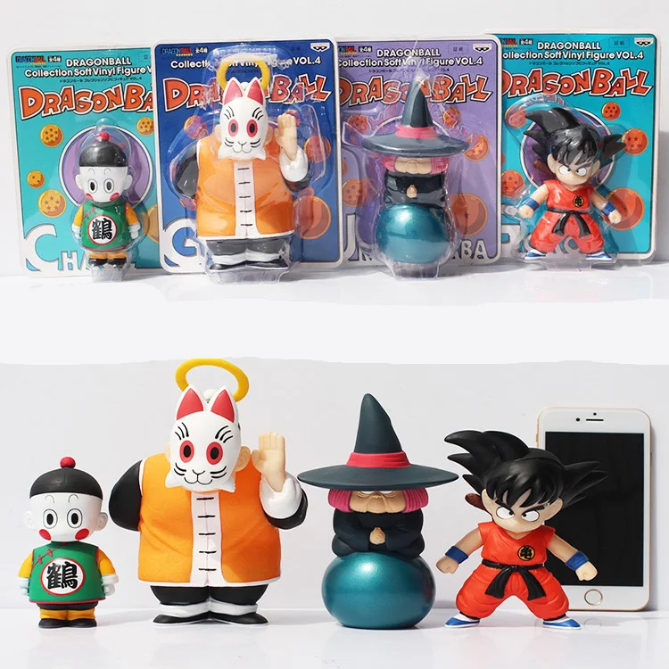 [TOP] 4 шт./лот аниме 10 15 см Super saiyan Z Sun Goku Master Roshi Gohan набор игрушек ПВХ экшн фигурка