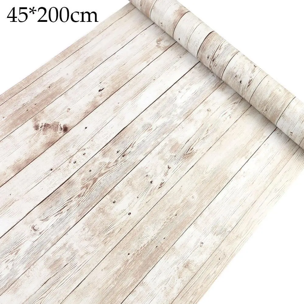 

Self-Adhesive Wallpaper Removable Wood Peel and Stick Wallpaper Decor Wall Covering Vintage Wood Panel Interior Film