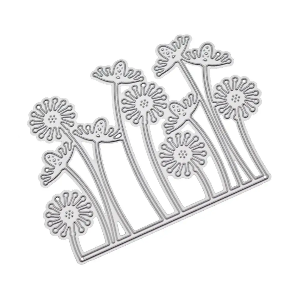 Декоративные режущие штампы из углеродистой стали с узором одуванчика для DIY