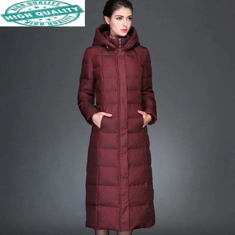 

Coat Long 10% Duck Down Jacket for Women Winter Plus Size Ladies Coats Warm Black Parkas Casacas Para Mujer KJ555