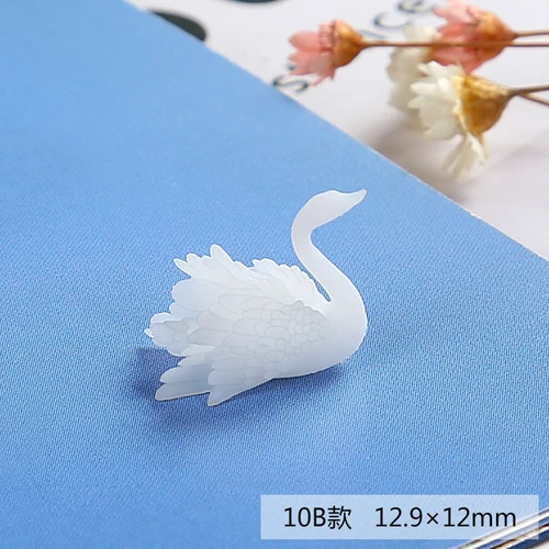 10B 3 шт./лот 3D Лебедь ювелирные изделия УФ смолы DIY ремесло ногтей ручной работы Смола ювелирные изделия прозрачный бумажный наполнитель материал - Цвет: 10B