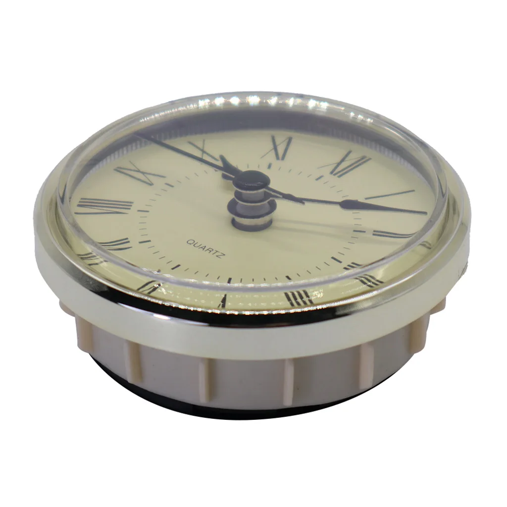 Часы кварцевые с римскими цифрами черный циферблат 70 мм вставка серебристым