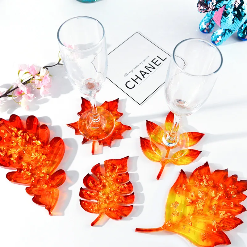 

Silicone Mold Leaf Shape Coaster Decoration Mold DIY Special Craft Supplies for DIY Resin Epoxy Casting G10