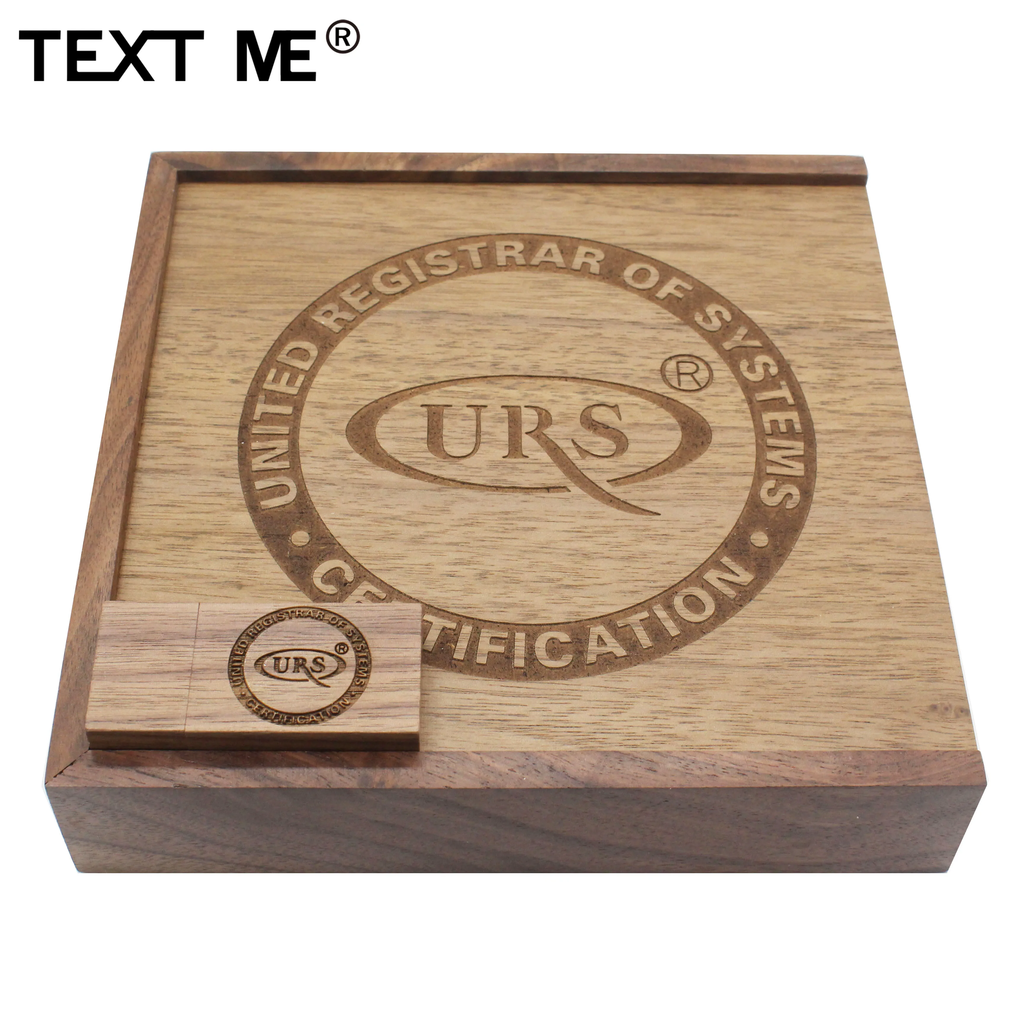 Уникальный фотоальбом TEXT ME (10 шт. с бесплатным логотипом) деревянный ореховый