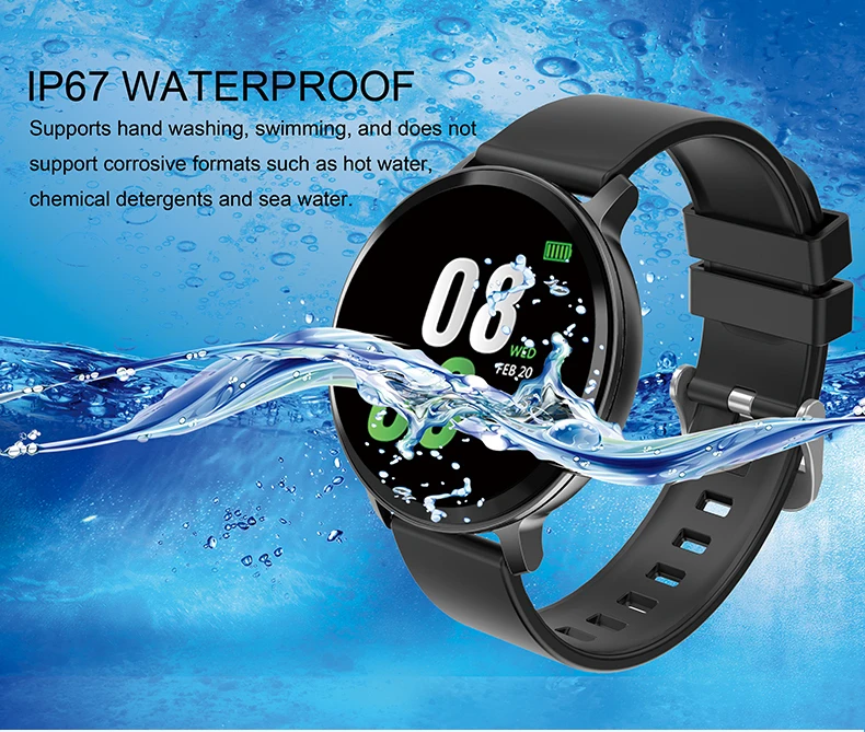 S8 Смарт-часы фитнес-трекер монитор сердечного ритма Smartwatch кровяное давление кислородный водонепроницаемый браслет Android IOS