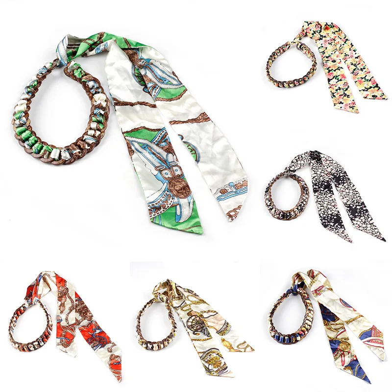 Новинка 2020 широкий пояс из ткани женский шелковый шарф однотонный ленточный