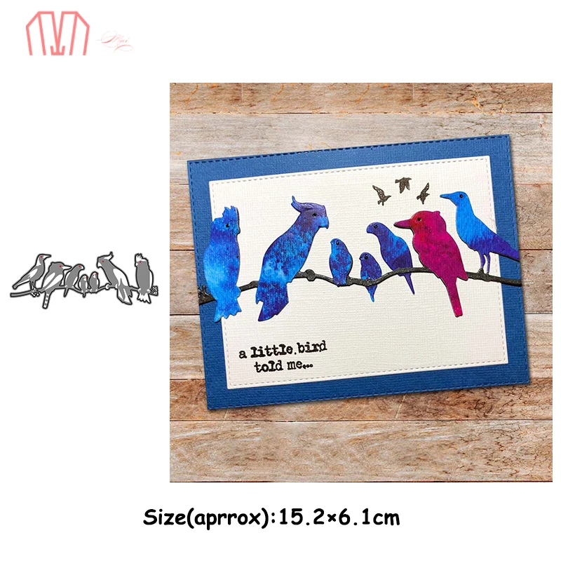 Маи Рождество Пять маленьких птиц металлические режущие штампы трафареты для DIY