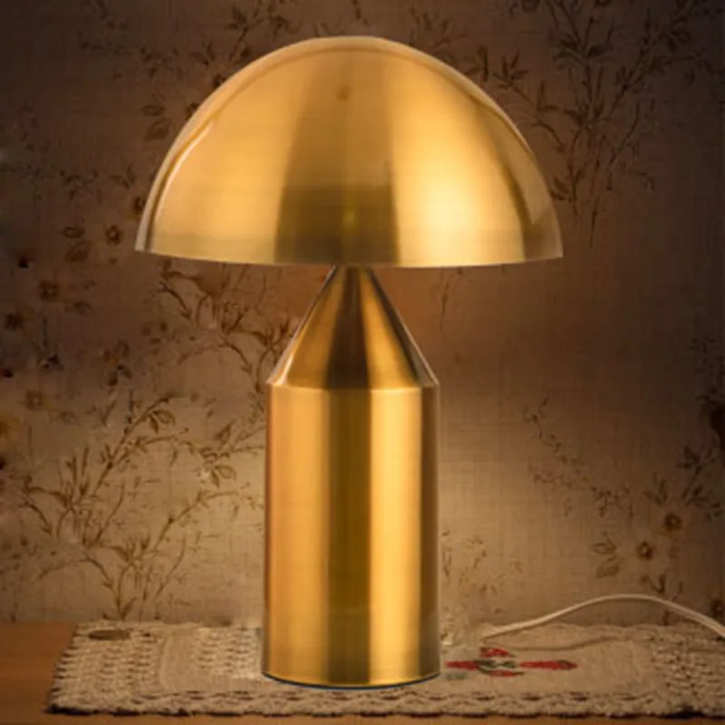 Nordic Настольная лампа для Спальня гостиной Studio Грибная настольная золото