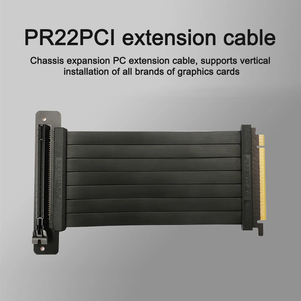 

220mm High Stability Anti Interference Repairing Flexible Computer Accessories GPU Extension Cable PCIe Slot Vertical No Delay