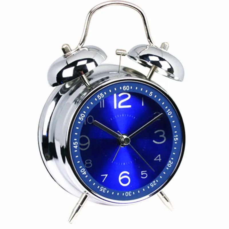 Тихий металлический будильник современный дизайн детский минималистичный