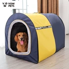 Двухцветная большая собака палатка-гнездо Лабрадор Хаски теплая кровать для средних и больших собак Всесезонная комната VOW Pets 2021 Новинка