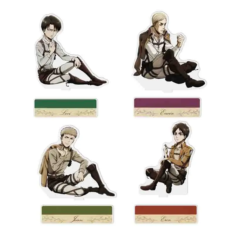 

Аниме атака на Титанов Эрен ярер Mikasa Ackerman, акриловая подставка для сидения, фигурка, демонстрационная табличка, украшение для стола, подарки