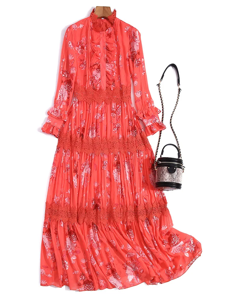 

High quality WA0256 New Fashion Women 2021 spring Luxury famous Brand European Design party style Dress