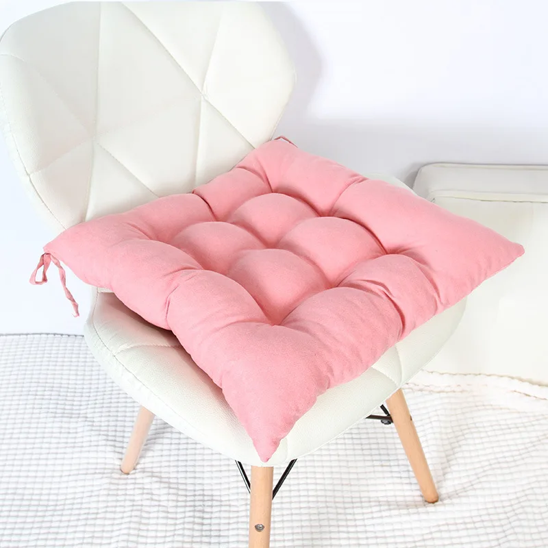 

Thicken Pure Cotton Seat Cushion Bedroom Sofa Backrest Solid Color Student Classroom Plush Stuffed Non-Slip Soft Chair Mat