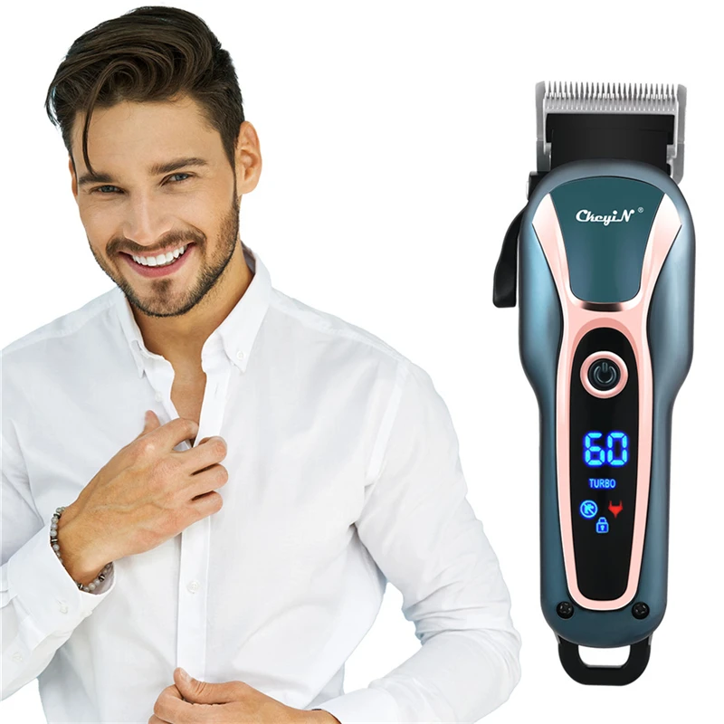

New Professional Electric Hair Clipper Rechargeable Hair Trimmer LCD Hair Cutting Machine To Haircut Beard Trimer Styling Tools