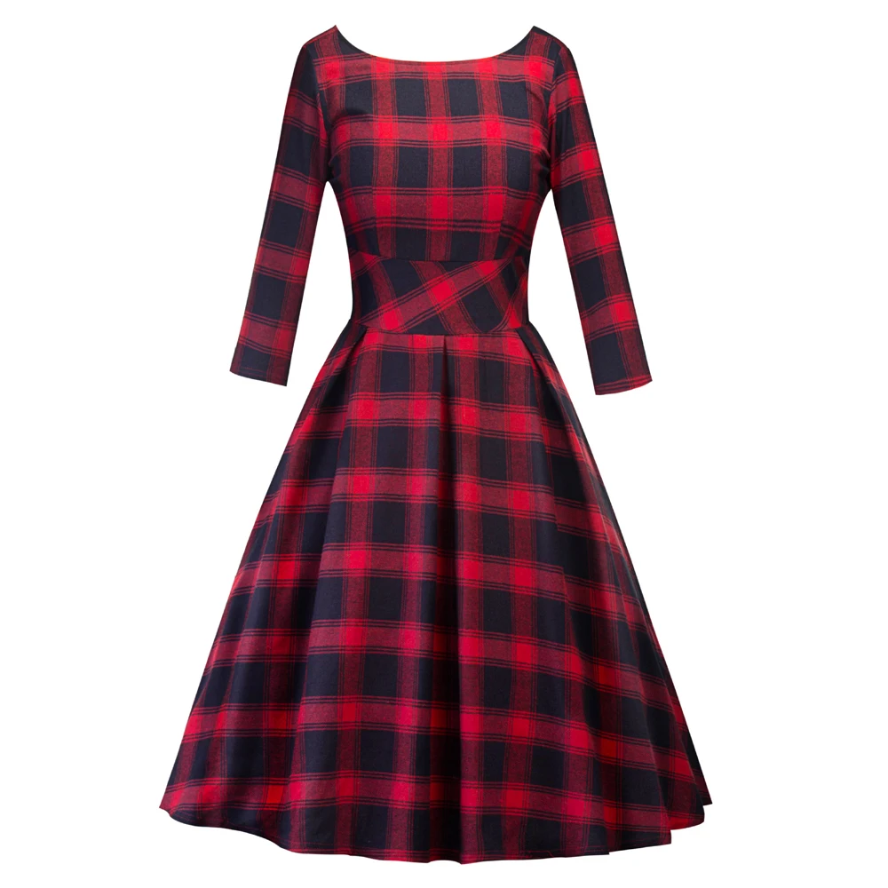 Robe Femme Vestidos женское платье 50 s весенне осенняя повседневная одежда для женщин с