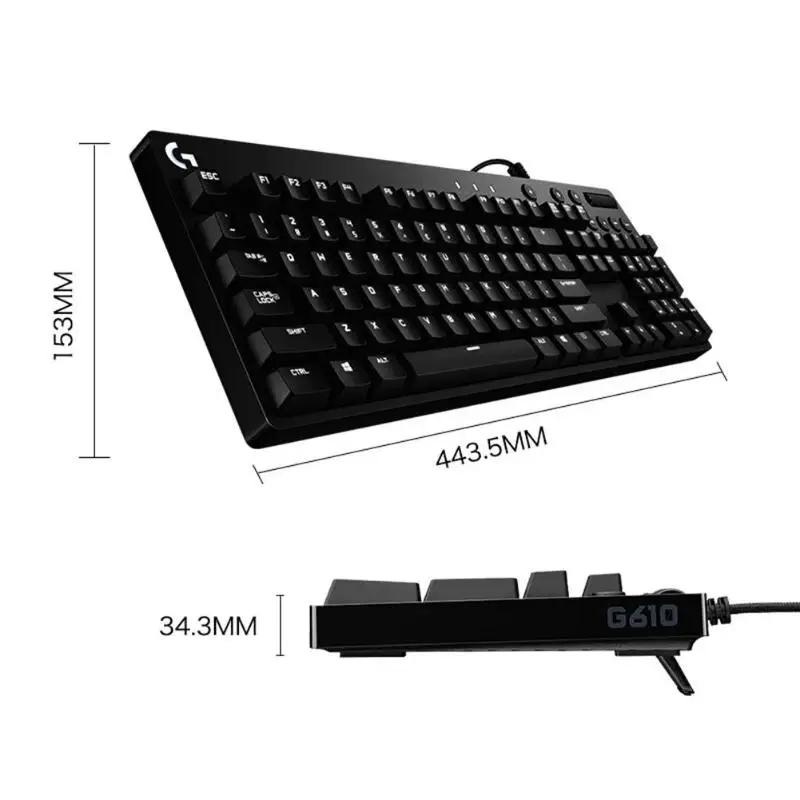 Механическая клавиатура logitech G610 Orion, проводная USB RGB подсветка, красный/синий переключатель, профессиональная игровая клавиатура для настольного компьютера, ноутбука