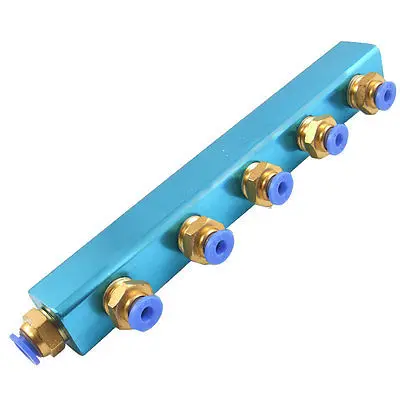 

1pc 4mm to 6mm Air Hose Fitting 6 Way Push in to Connect Quick Coupling