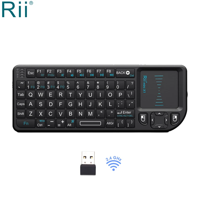 Беспроводная мини клавиатура Rii Mini X1 французская испанская португальский 2 4 ГГц