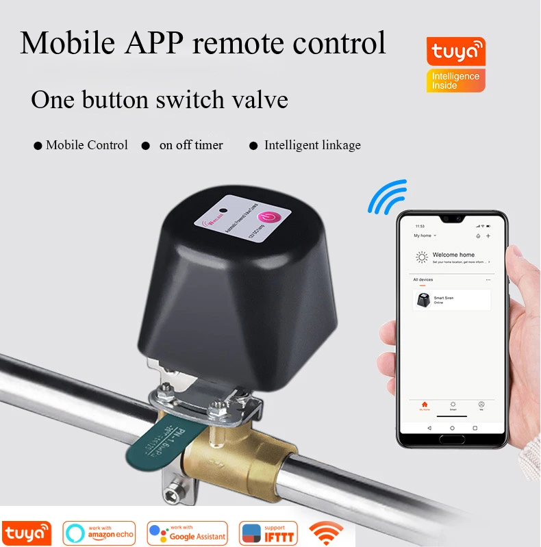 Система полива Tuya Smart Home с беспроводным управлением газовый клапан для воды Wi Fi