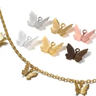 Филигранные подвески-бабочки, аксессуары для изготовления ювелирных изделий, цепочек, браслетов сделай сам, 50100 шт., 11 мм x 13 мм