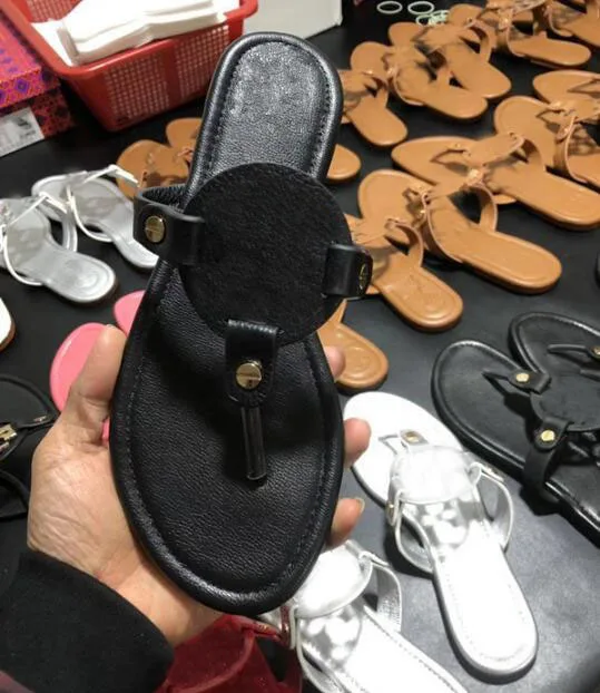 

Women's Flip-flops 2021 Summer New Genuine Leather Flat Slippers Women's Casual Sandals