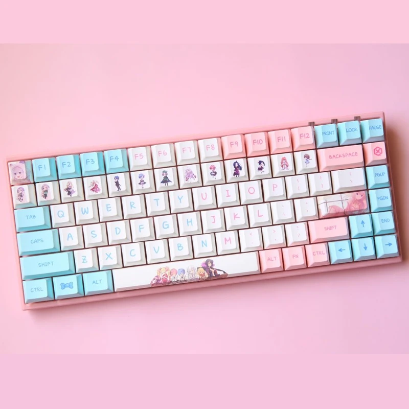 

138 Key Bilibili Animation Keycap PBT Five-sided Sublimation Cherry Height DIY Mechanical Keyboard Keycap for Cherry MX Switch