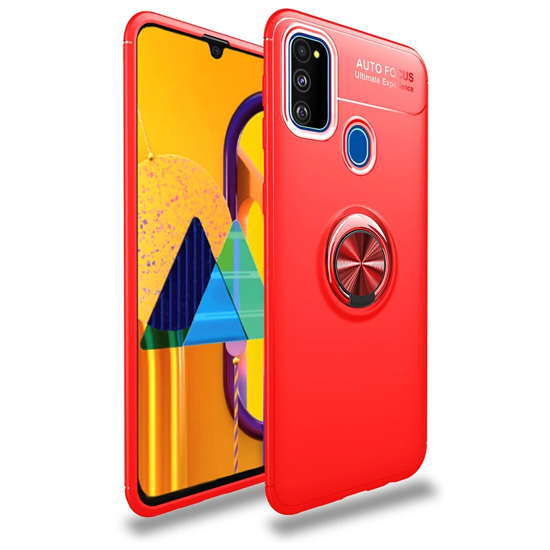 Красный Чехол-кольцо для samsung Galaxy M30S, мягкий силиконовый чехол-накладка для samsung Galaxy M30S M30 M20 M10, чехол для телефона s - Цвет: Красный
