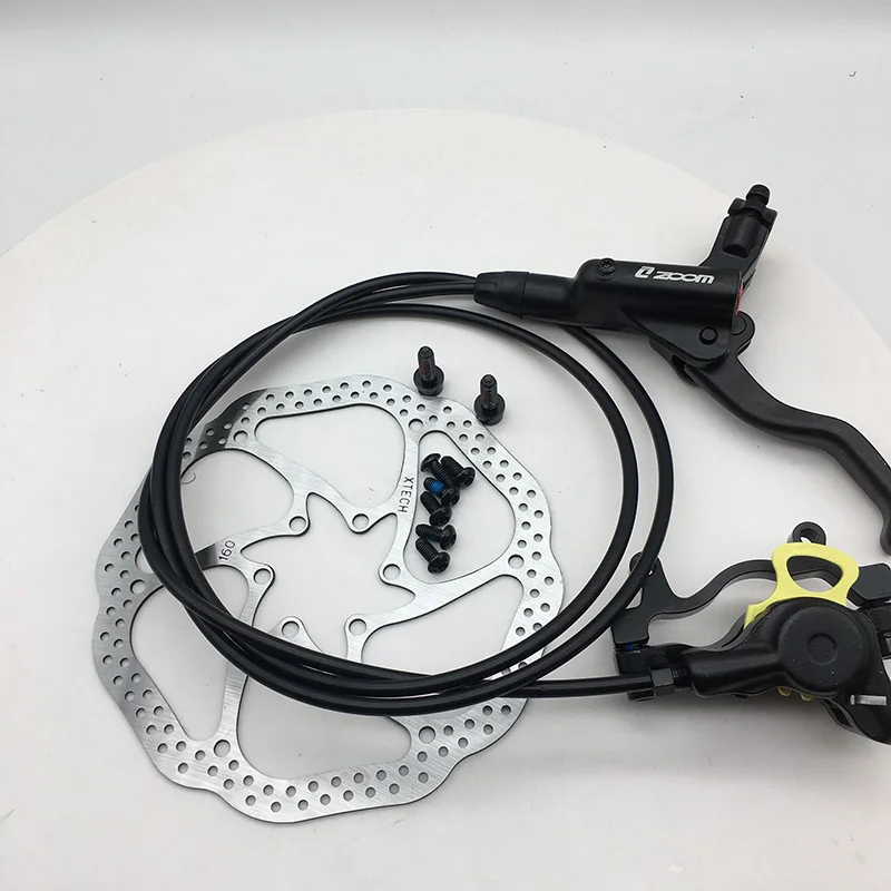 Black rear w rotor Zoom HB-875 тормоз велосипед mtb Гидравлический дисковый тормоз набор зажим горный велосипед тормоз лучше, чем M395 M447 - Цвет: Black rear w rotor