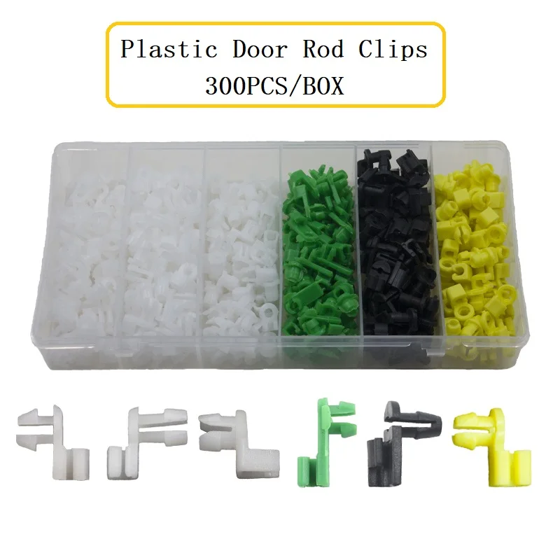 

Box 6 Size Fastener Retainer Rivet Auto Plastic Side Door Lock Rod Clips