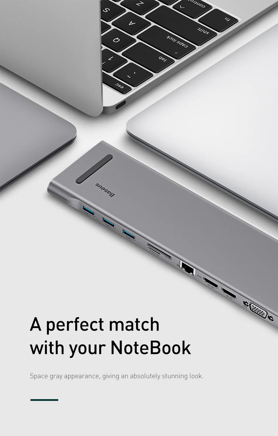 Baseus Мульти USB C концентратор для HDMI VGA RJ45 3,0 usb-хаб для MacBook Pro type C концентратор Компьютерные аксессуары 11 портов Разветвитель USB C концентратор