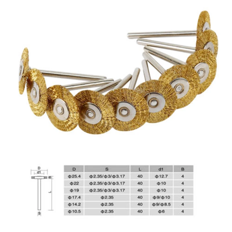 

Wheel Polishing Brush Rotary Tools Accessory Metal Scouring Grinding Copper Wire