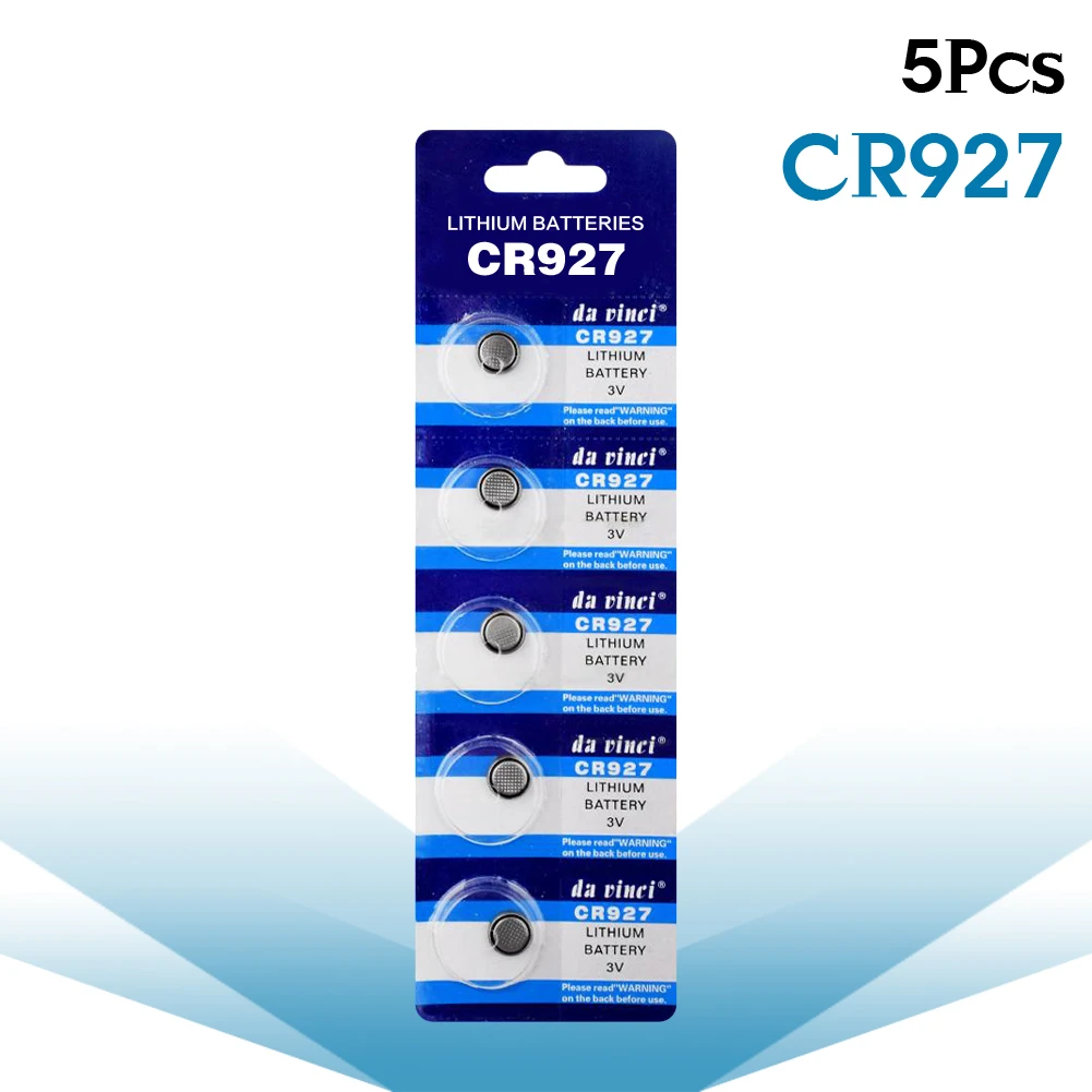 

5Pcs/Pack 3V CR927 Lithium Button Battery DL927 BR927 BR927-1W CR927-1W ECR927 For Calculator Toys Computers Battery Coins Cells