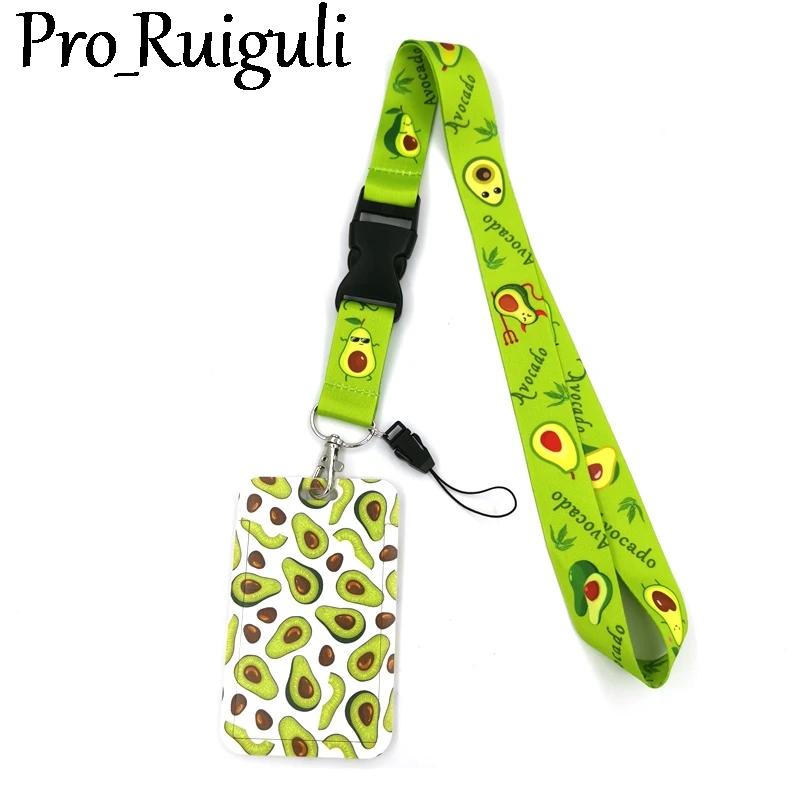 

Авокадо Фрукты творческих шнурки держатель для карт для студентов с завязками на шее, телефон на решешке значок метро доступа держатель для...