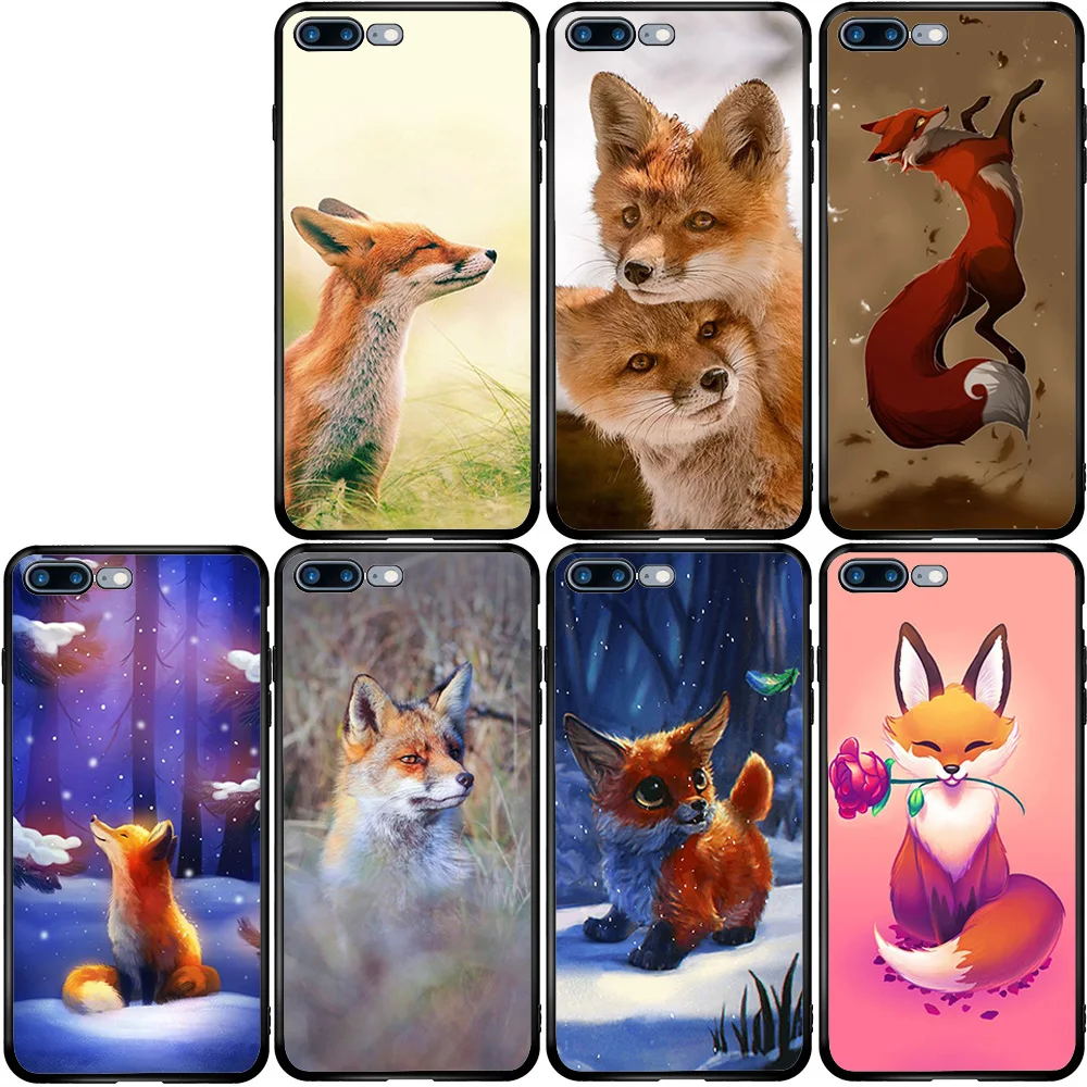 Phone Case for Xiaomi Redmi Note 9A 8 8T 7 6 7A 6A 5A 5 A1 A2 A3 Pro Max Plus Lite Детские лисы красный