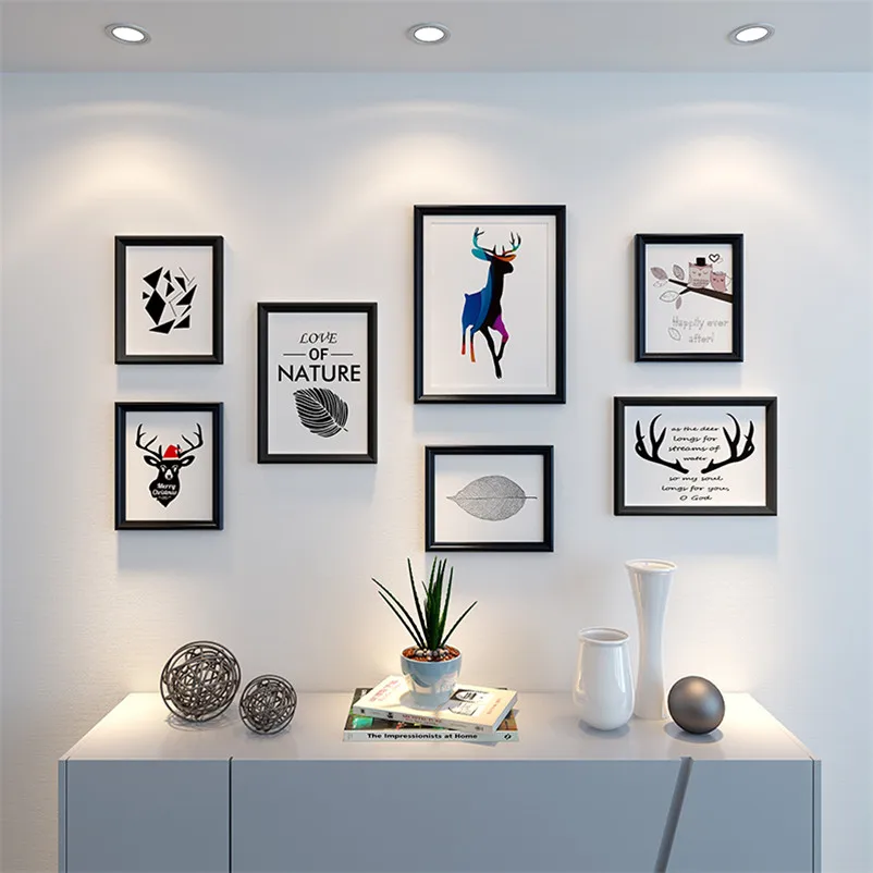 7 шт./компл. прямоугольные фоторамки для фотографий сделай сам Подвесной